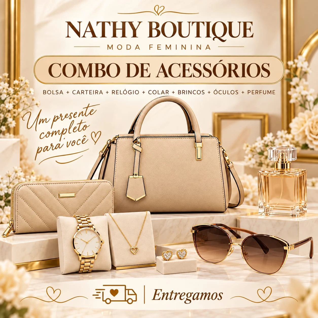 Bolsas, carteiras, relógios, joias e óculos Nathy Boutique